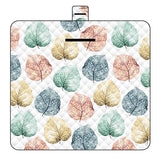 Leaves Thick Waterproof Foldable Picnic Mat - 150x200cm for Camping & Beach