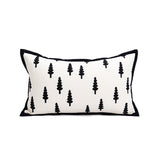Trees Triangle Elegant Two-Piece INS-Style Jacquard Pillow Covers - Black & White Sofa Decor