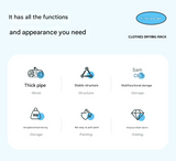 Black double layer  360° Rotating Portable Garment Rack - Heavy Duty Rolling Clothes Stand with Wheels for Bedroom & Laundry