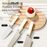 4 Pcs Red Powerful Suction Kitchen Knife Sharpener - Tungsten Steel Fast Sharpening Tool for Household Knives & Scissors