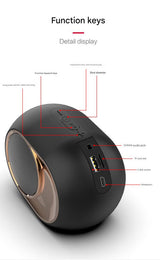 Portable Wireless Bluetooth 5.0 Speaker - TWS Stereo, Powerful Bass, Hands-Free Calls & Multiple Playback Modes(black)