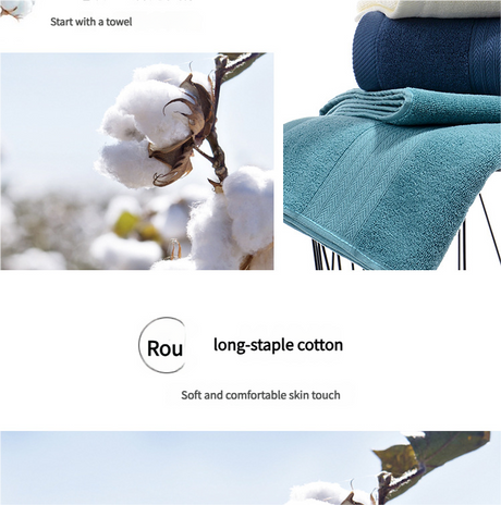 Premium Long-Staple Cotton Towel Set - 2 Hand Towels & 1 Bath Towel Gift Bundle(green)