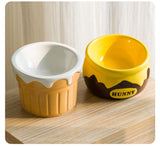 Premium Elevated Pet Bowl with Ergonomic 15° Tilt & Large Capacity(ice-cream cone)