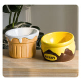 Premium Elevated Pet Bowl with Ergonomic 15°  Tilt & Large Capacity(Beer Bowl)