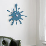 Creative Splatter Design Wall Clock - Silent Movement, Modern Decorative Timepiece(green)