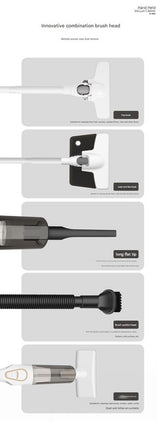 Cordless 2-in-1 Handheld & Stick Vacuum Cleaner with Detachable Water Tank & Dust Mite Remover(black)
