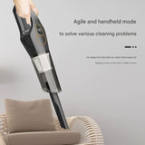 Cordless 2-in-1 Handheld & Stick Vacuum Cleaner with Detachable Water Tank & Dust Mite Remover(white)