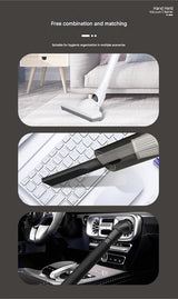 Cordless 2-in-1 Handheld & Stick Vacuum Cleaner with Detachable Water Tank & Dust Mite Remover(white)