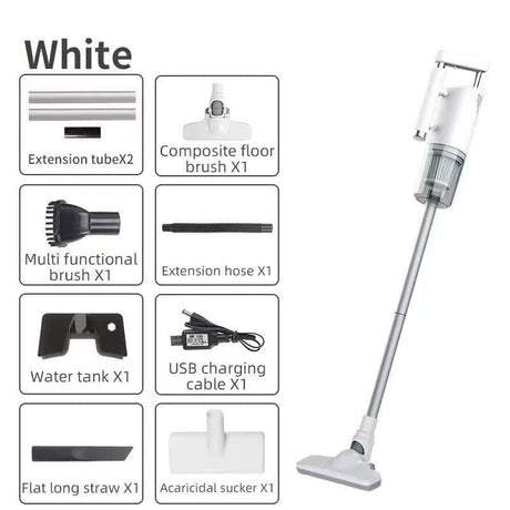 Cordless 2-in-1 Handheld & Stick Vacuum Cleaner - Powerful Suction, Washable Filter, Multi-Tool Kit(White)
