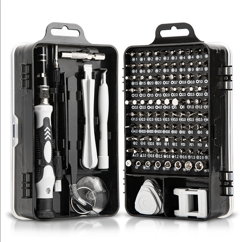 Grey Professional 115-in-1 Precision Screwdriver Set - Magnetic Repair Tool Kit for PC, Laptop, Phone & Electronics