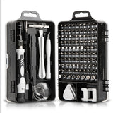 Grey Professional 115-in-1 Precision Screwdriver Set - Magnetic Repair Tool Kit for PC, Laptop, Phone & Electronics