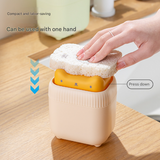 2 Pcs Yellow Cute Cat Press-to-Dispense Soap Pump & Sponge Caddy for Kitchen Sink