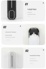 2 Pcs (Gold + Silver) Modern Wall-Mounted Press Soap Dispenser - 300ml Refillable Pump for Bathroom & Kitchen