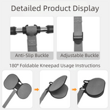Grey Assisted Rebound Ab Roller with Foldable Knee Pad - Dual Wheel Core Trainer for Home Gym