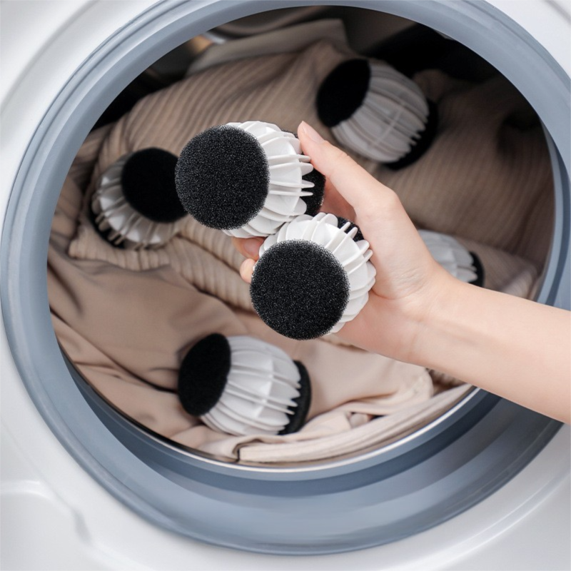 Magic Laundry Balls Set of 4 - Anti-Pilling Fuzzy Lint Remover for Washing Machine