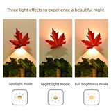 2 Pcs Maple Leaf Smart LED Night Light – Battery-Powered Motion Sensor with Remote Control & Color Changing