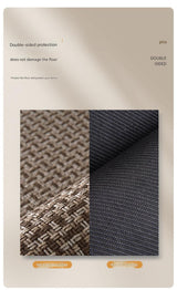 Absorbent & Dirt-Resistant Woven Kitchen Mat - Non-Slip Runner Rug for Home(Interlocking Brown)