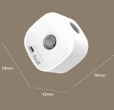 White Rechargeable Motion Sensor Wall Light Dual Light Source Magnetic LED Night Lamp with 3 Brightness Levels and Type-C Charging for Hallway and Bedroom