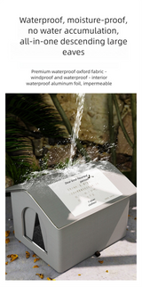 Small Size Elevated Indoor/Outdoor Pet Shelter(grey): Waterproof, Insulated for All-Season Warmth