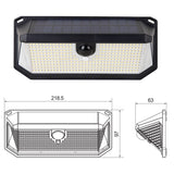 2-Pack Solar Motion Sensor Wall Light(416-Bead LED) -  3 Lighting Modes, IP64 Waterproof, Three-Sided Wide-Angle Lighting for Outdoor Security and Garden Lighting