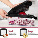 18-Piece White-Green Multi-Function Vegetable Chopper & Slicer Set - Rotary Grater with 5 Muti-Style Stainless Steel Blades for Home Kitchen