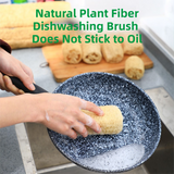 4-Pack Natural Loofah Sponge Scrubber (Oval Compressed Slice: 13x8CM) - Eco-Friendly Dual Use for Kitchen & Body