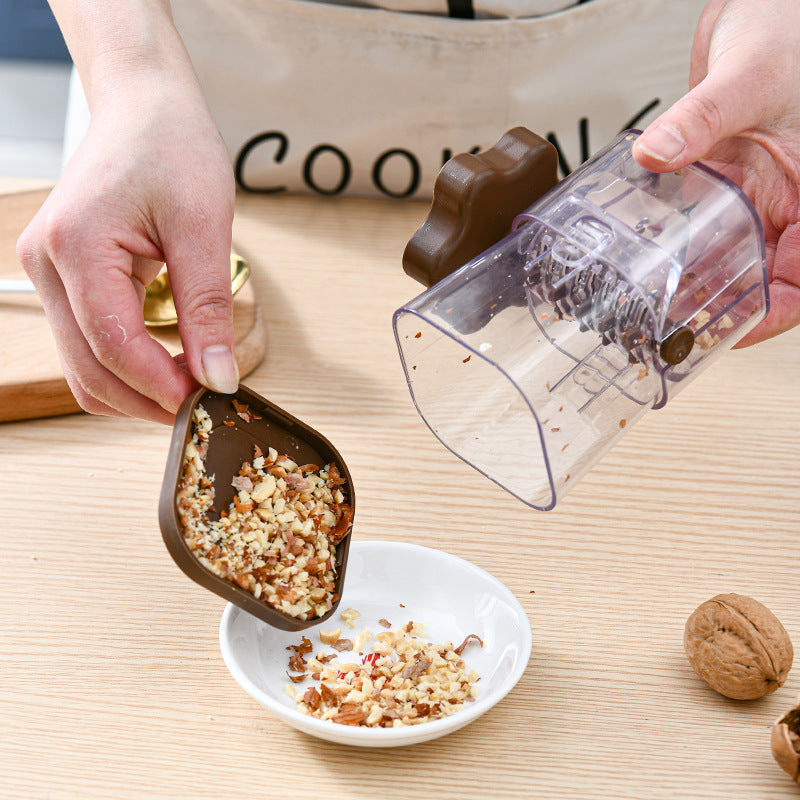 Navy blue Manual Nut & Chocolate Grinder - Effortless Peanut Walnut Chopper - Easy Clean Kitchen Tool