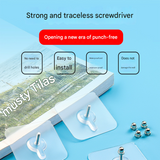 50-PCS Heavy Duty Adhesive Screw Stickers No Drilling Wall Hooks 6x6cm Waterproof Stainless Steel for Kitchen Bathroom Rental Friendly(16mm)