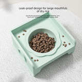 Pink Ceramic Raised Cat Bowl with Splash Proof Stand 250ml Elevated Pet Feeder for Kittens and Small Dogs Modular Interlocking Design