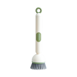 2 Pack Green Kitchen Dish Brush with Soap Dispenser Adjustable Handle 360 Degree Cleaning Scrubber Non-Scratch Bristles for Pans Pots and Sink