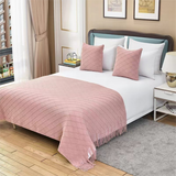 Beige Nordic Knitted Throw Blanket with Tassels 130x230cm Soft Acrylic Diamond Pattern Sofa Cover Bed Runner and Travel Blanket