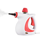 Pink Handheld Steam Cleaner 1050W High Pressure Chemical Free Cleaning Machine with 12 Piece Accessory Set for Kitchen Bathroom Car and Upholstery