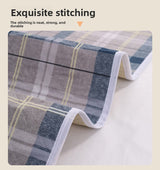 Washable Incontinence Bed Pad 100x150cm Reusable Waterproof Mattress Protector with Non-Slip Backing 4-Layer Absorbent Underpad for Elderly and Adults Medium blue
