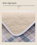 Washable Incontinence Bed Pad 100x150cm Reusable Waterproof Mattress Protector with Non-Slip Backing 4-Layer Absorbent Underpad for Elderly and Adults Medium blue