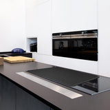 Silicone Stove Top Cover 71x50x0.3cm Heat Resistant Electric Cooktop Protector Mat for Kitchen Benchtop and Laundry Black