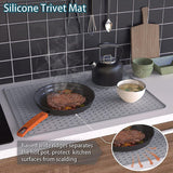 Silicone Stove Top Cover 92x52cm Heat Resistant Electric Cooktop Protector Mat for Kitchen Benchtop and Laundry Dark gray