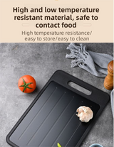 Red Aluminum Alloy Fast Thawing Dual-Sided Cutting Board(36.5x25CM) - Multifunctional Kitchen Tool with Garlic Grinder and Knife Sharpener