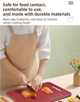 Red Aluminum Alloy Fast Thawing Dual-Sided Cutting Board(36.5x25CM) - Multifunctional Kitchen Tool with Garlic Grinder and Knife Sharpener