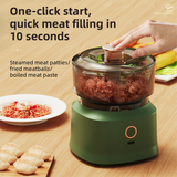Coffee-Brown Wireless Electric Kitchen Grinder -  Portable 150ml Baby Food Maker with 3 Stainless Steel Blades, USB Charging