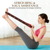 2-Pack Blue 12-Loop Numbered Yoga Stretch Strap(4x138CM) - Durable Multi-Segment Resistance Fitness Band for Pilates & Gym