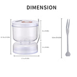 Food-Grade Pickle Hourglass Jar with Strainer Flip - 200ml Compact Kitchen Wet and Dry Separation Container for Olives, Jalapeños & Pickles