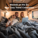 Grey Ultra-Soft Coral Fleece Blanket – Lightweight Summer Throw for Office Naps, Air Conditioning, and Cozy Home Use(200*230cm)