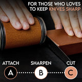 Brown Rolling Knife Sharpener Set with Diamond Discs and Magnetic Base 15 and 20 Degree Angles for Precision Kitchen Knife Maintenance in Australian Homes