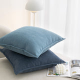Charcoal grey Nordic Herringbone Chenille Pillowcases 2 Pack 45x45cm for Sofa and Bed Soft Decorative Cushion Covers No Inserts Included Local Standard Fit Home Styling