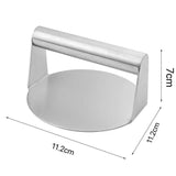 2-PCS Stainless Steel Meat Press Mold 11.2cm Diameter for Burger Patties, Steak, Dough & Rice Rolls – Heavy-Duty Kitchen Tool