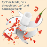 320ml Wireless Electric Garlic Crusher with 6-Blade Blade and Whisk Attachment – Compact Kitchen Chopper for Minced Garlic, Meat, Vegetables & Baby Food