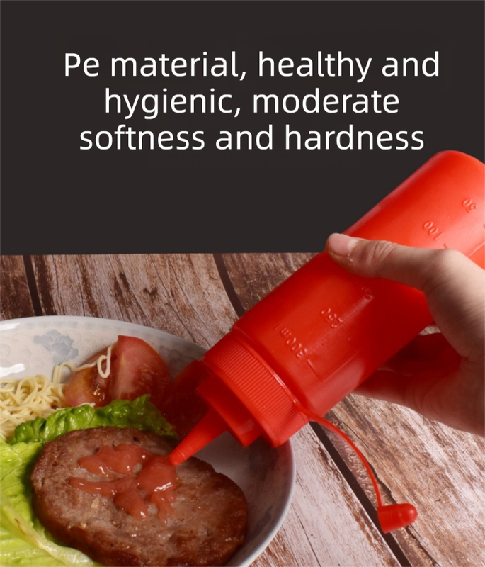 3 PCS Squeeze Sauce Bottles 300ml Plastic Condiment Dispensers for Kitchen BBQ & Cafe Refillable Ketchup Mustard Containers White&Red&Yellow