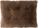 Luxury Long Plush Pet Bed Mat Faux Fur Crate Pad 110x75cm Dark Offee XXL Soft Warm Cushion for Giant Dogs