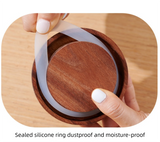 500ml Premium Borosilicate Glass Storage Jar with Acacia Wood Lid & Integrated Spoon