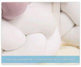 White & Pink 2M Nordic 3-Strand Hand-Braided Knot Long Pillow - Soft Plush Sofa Cushion, Room Decor for Bedroom & Living Room